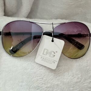 DC Fashion Eyewear aviator-style sunglasses - Purple & Yellow Gradient